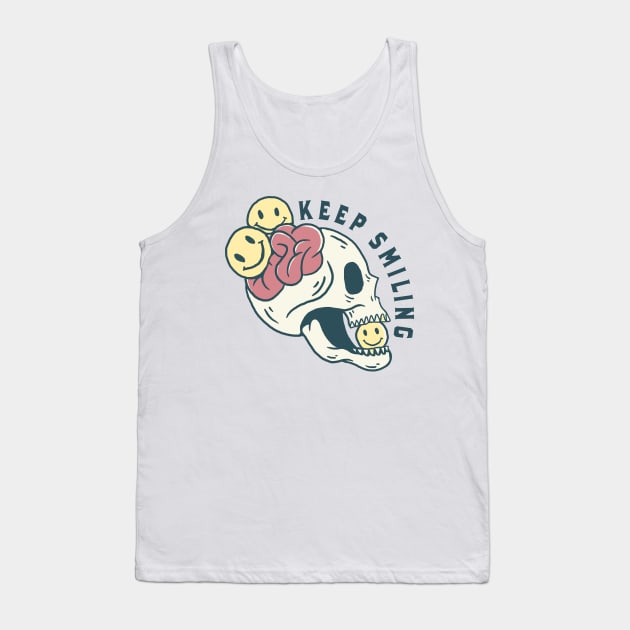 Keep Smiling Tank Top by Densap.id